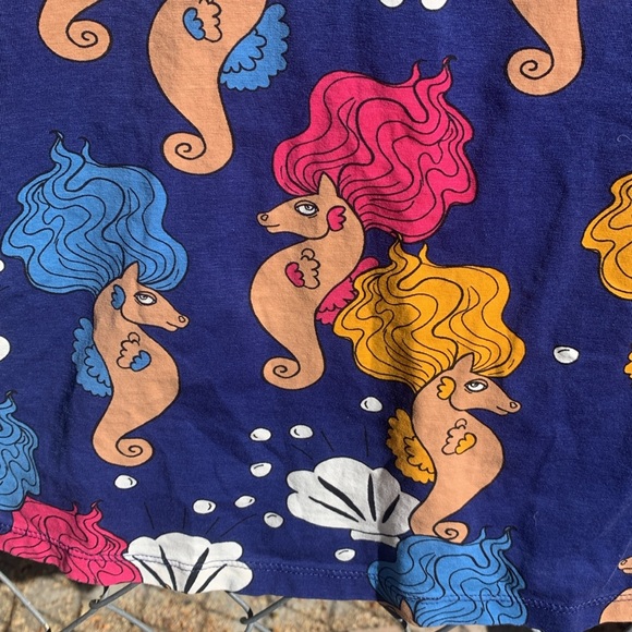 Mini Rodini Organic Cotton Dress with Seahorse Print - Picture 2 of 14